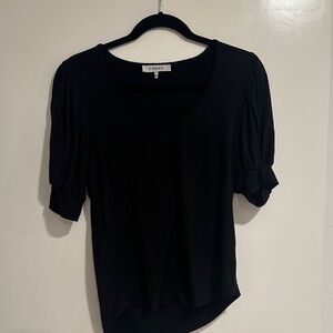 Frame Denim Elegant Black Blouse